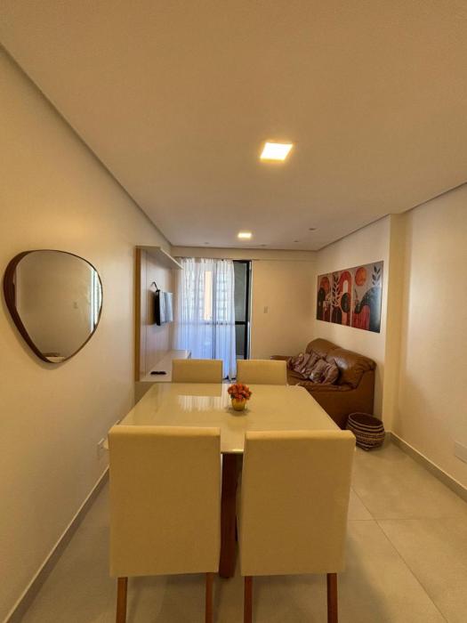 Lindo flat com vista do mar no melhor condomínio da Ponta da Areia