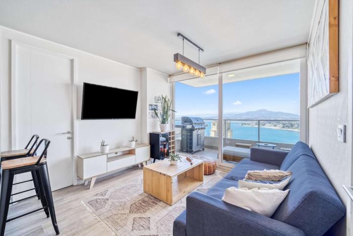 Luz de Bahía Apt in Concón - Balcon 4 Guests