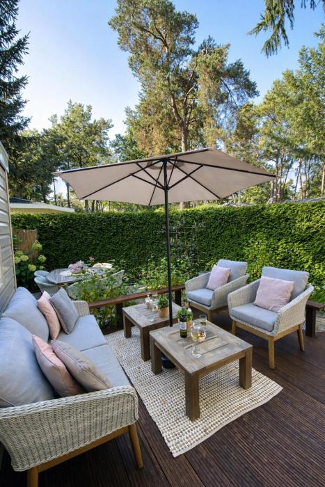 Luxe Chalet met prachtig terras op de Veluwe , veel privacy