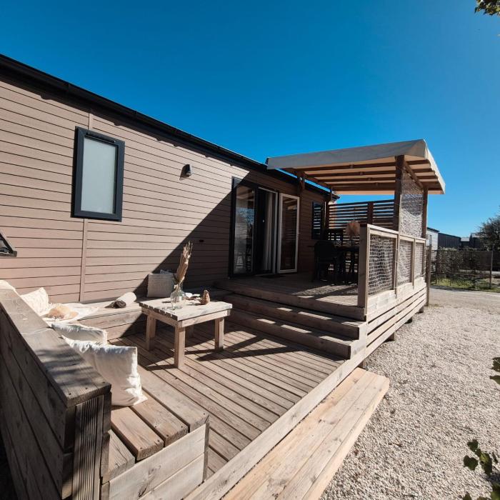 Le Cosy Mobil Home à 150m de la Plage Camping 5 etoiles Les Dunes Parc Aquatique