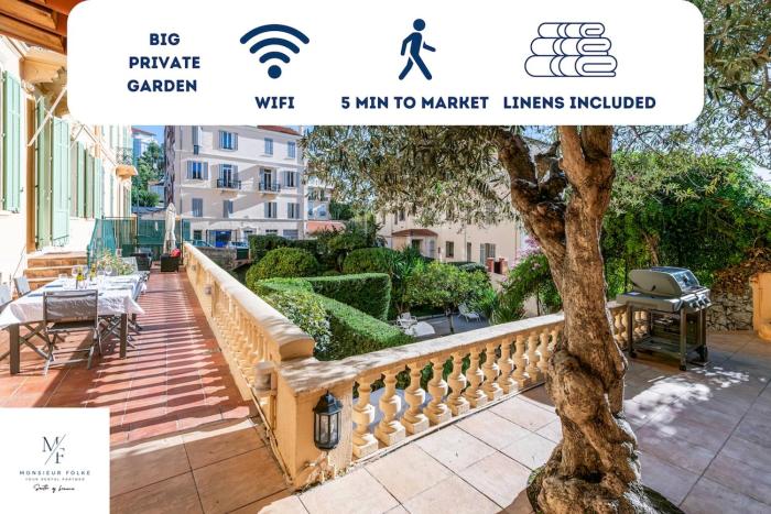 Private Garden 3-Bed in Cannes