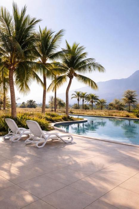 Family Floatie Flat with Pool & Workspace