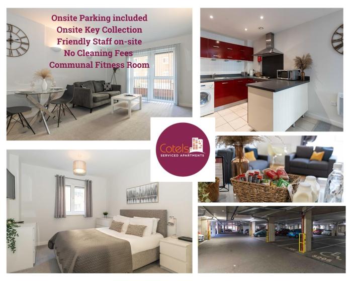 Sleek Apartment in Town Centre with WiFi & Parking