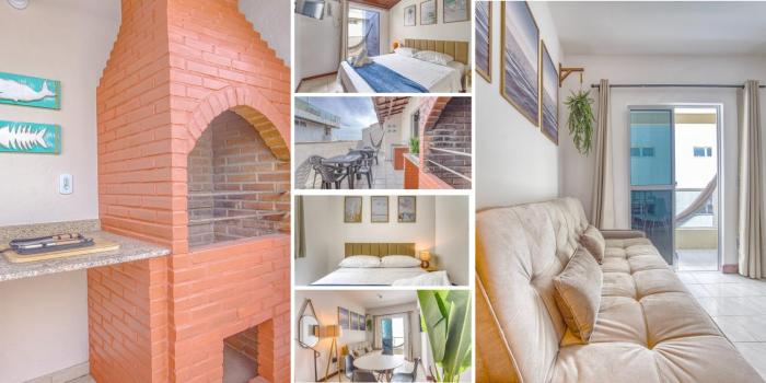 Ar nos Quartos, Praia e Churrasco em Cobertura espaçosa para até 8 hóspedes em Cabo Frio