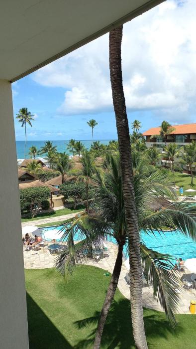 Estúdio Marulhos, equipado, com varanda e vista de mar
