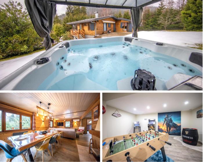 Chalet Gérardmer Jacuzzi 6 places & salle de jeux & proche lac & parking privé