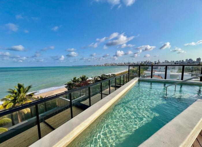 Studio Gourmet Pé na Areia com Piscina Privativa