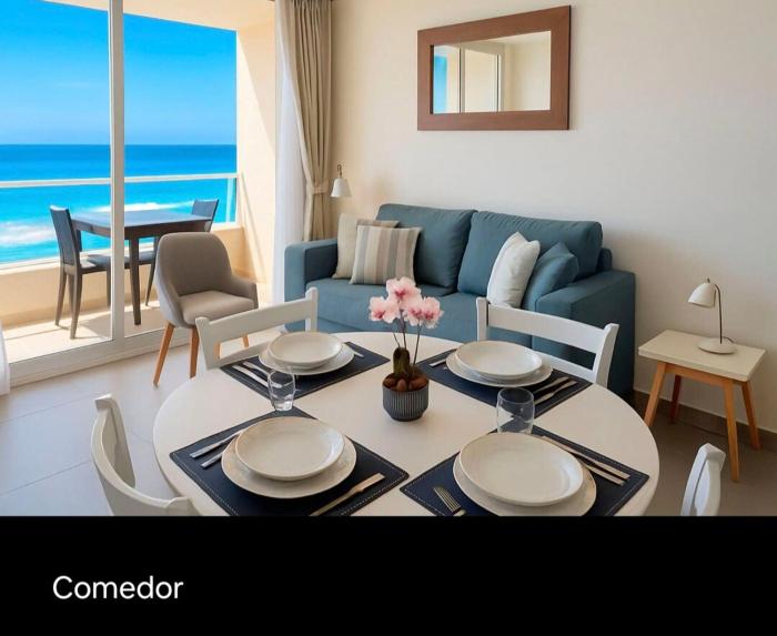 Depto 1 Dorm Frente al Mar y Laguna Cristalina