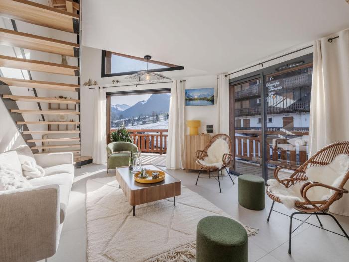 Morzine: Appartement moderne 8 pers, ski-inski-out, 72m², parking, wifi - FR-1-754-108