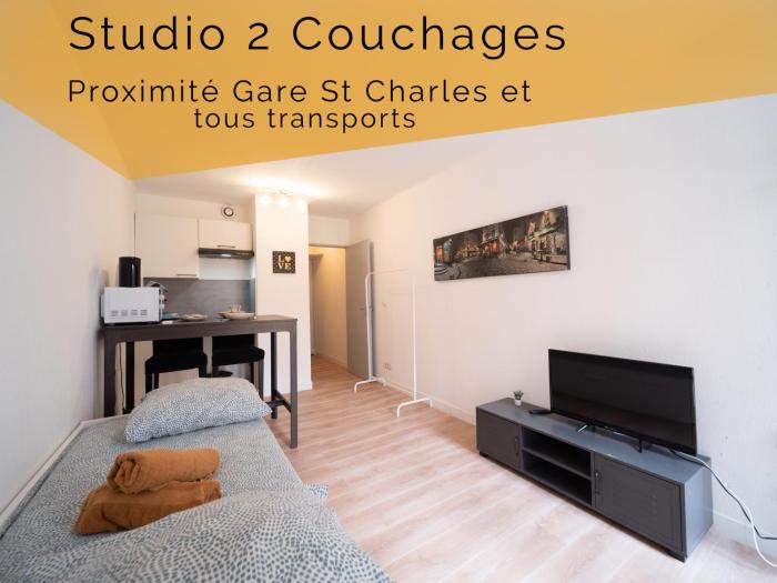 Appartement tout equipé à 600m de la gare ST Charles