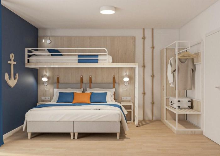 Fairschlafen Boutique Hostel Dreitbett Kapitänszimmer 0-17 mit Terasse, Sauna, Fitness