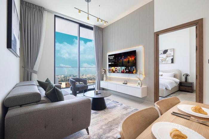 Modern 1BR in Binghatti gardenia - Marina view