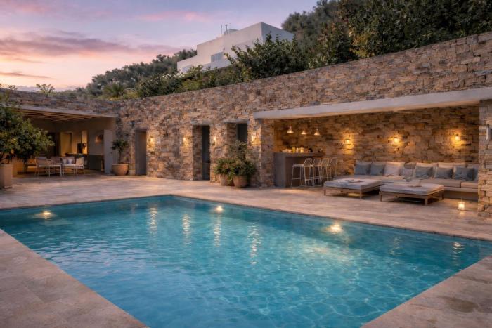 Luxury Private Cycladic Villa with Pool in Tinos 5BR for 10 Guests