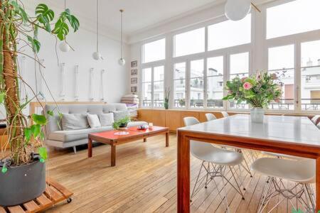 Bright spacious loft 6p near Seine - Paris 16