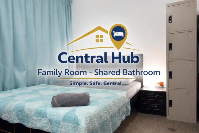Central Hub Family Room - Shared Bathroom