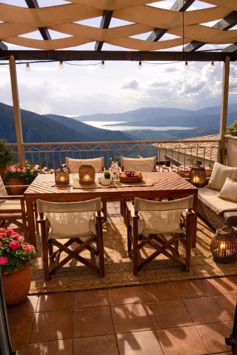 Casa Eleftheria Delphi 3 Bedroom Apartment with Large Balcony View