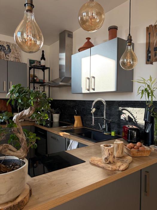 Duplex climatisé avec parking et borne électrique