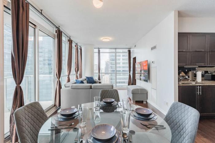 Modern 2BR City View Retreat with Balcony & Workspace