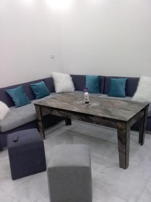 A two-bedroom apartment with a living room