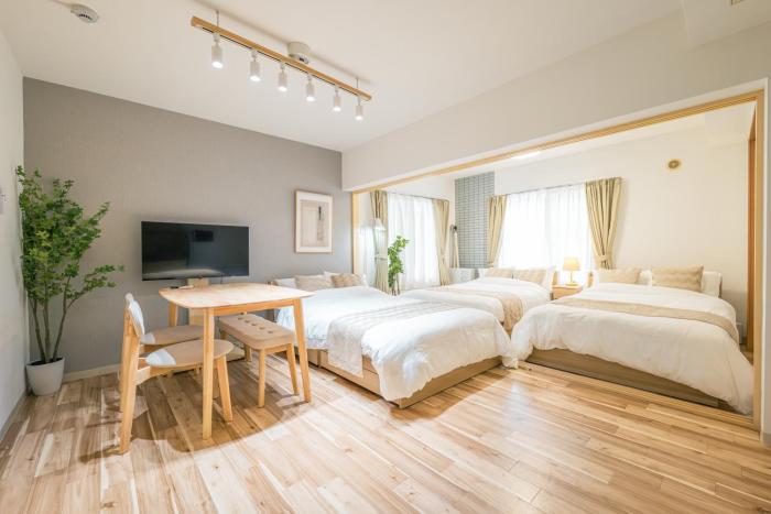 Sapporo Central Apartment 3 Beds Kitchen Free WiFi