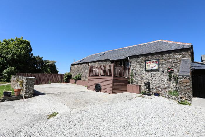 The Old Wagon House views over the fields and sea