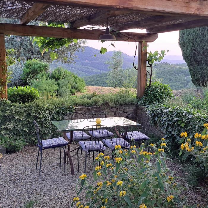 Medieval Tower With Tuscan Hills View