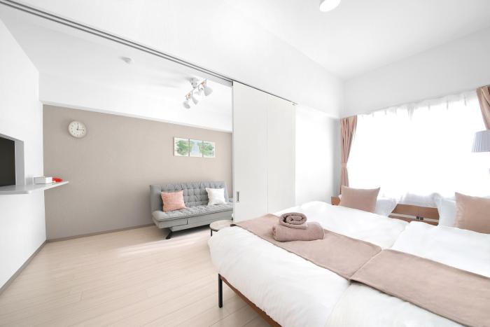 札幌市電 中島公園通駅 徒歩6分 駐車場有り シモンズベッド&リファアメニティ完備 洗濯乾燥可能 長期ステイ 701