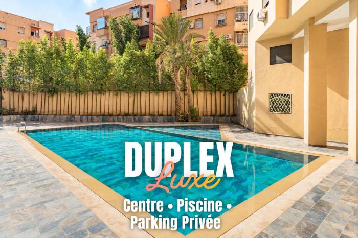 Duplex Luxe - Centre Marrakech - Piscine & Parking Privée