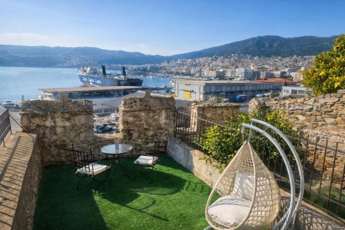 Panoramic view of the port