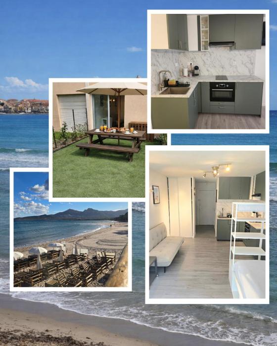 Studio Calvi avec jardinet à 2 min à pieds de la plage