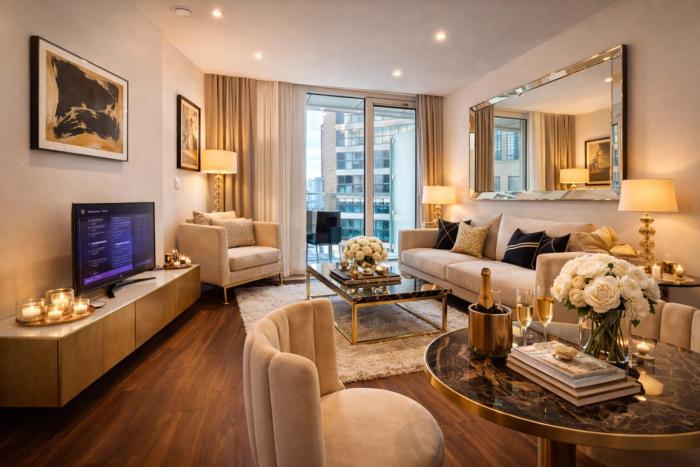 LuxuryLondonStays - Luxury City View AirCon Balcony Rooftop Panoramic London Heated Floor - 1000MB Wi-fi minutes from Sky Garden