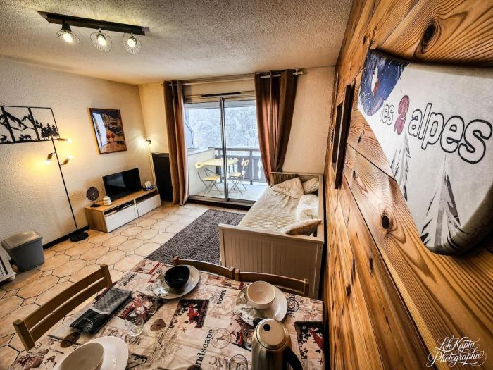 Studio pour 5 personnes avec balcon