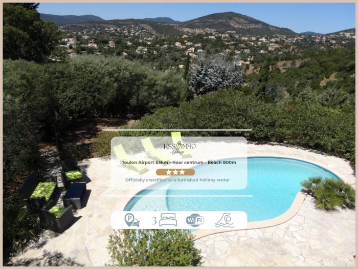 Villa 3 étoiles de 120m2 - vue mer - clim - mer à 600m