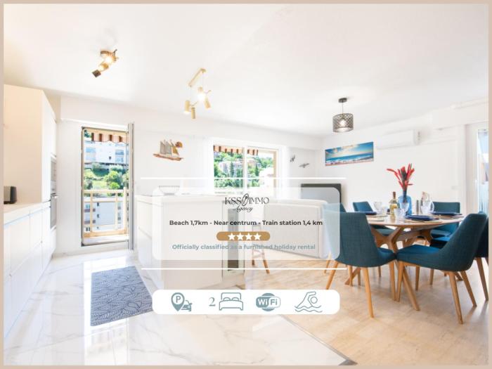 Appart 4 étoiles, piscine, parking, wifi