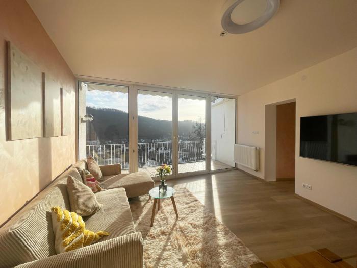 Ferienwohnung Lahnblick und Stadtblick mit Balkon Bad Ems