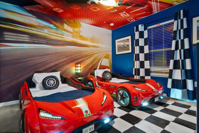 Themed Kids Rooms, King Suites, Pool Game Room