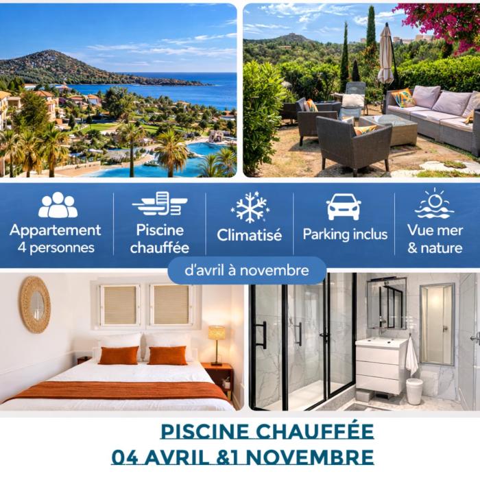 Le jardin sur la Mer de L Estérel FH007 -Piscines -Parking - climatisation - Appartement en résidence