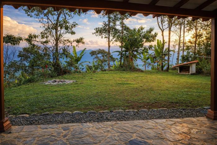 Rural Cabin Among Clouds
