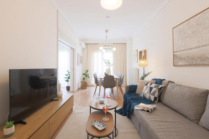 Skyline 3BR, Thessaloniki City Center, 8 Guests