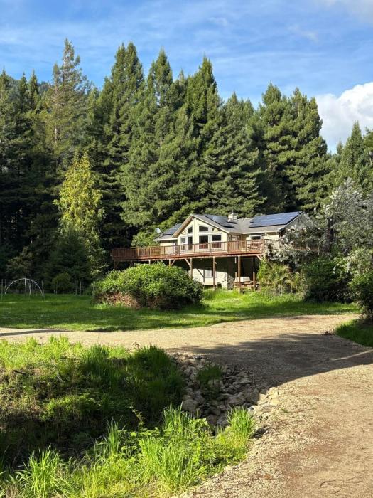 Modern home on rural riverfront