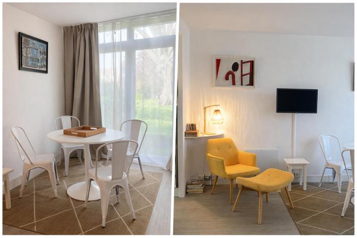 Grand studio jardin et piscine Coeur St-Martin