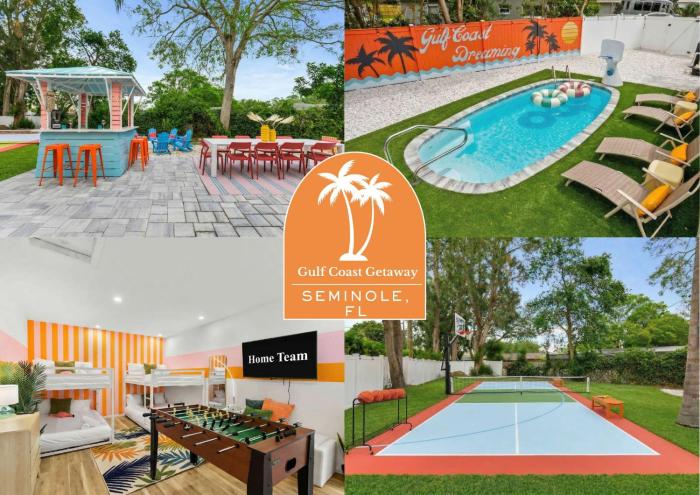 Resort Style Backyard Pool Sport Court Putt Putt