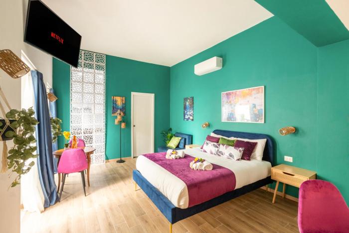 Historic Center Boho Apt - 5min Colosseum, 300m to Metro, A-C