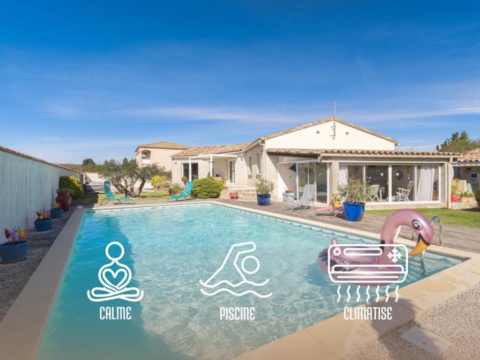 La Croisée des Oliviers - Piscine - Climatisé