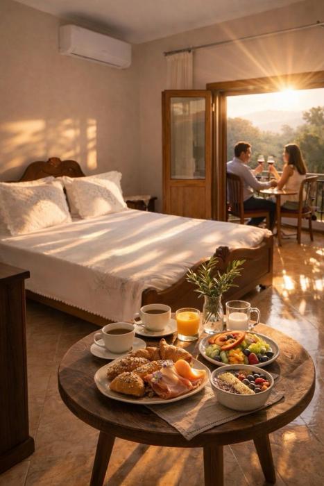 Room 2 Cozy Mountain View Room with Balcony Breakfast Included