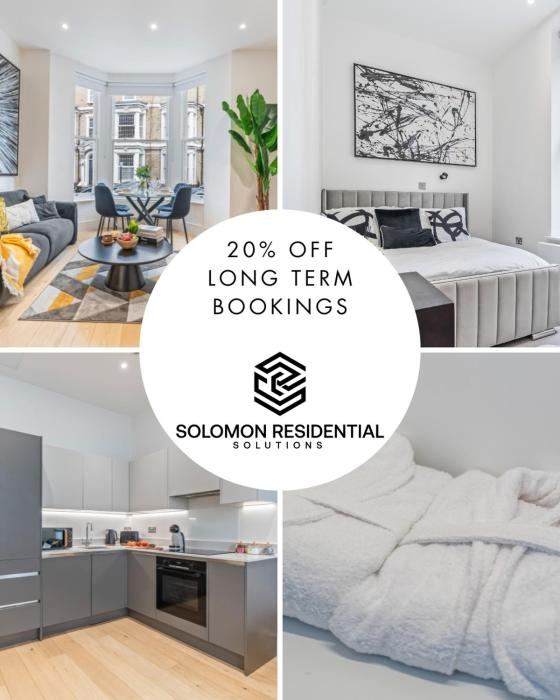 Bright 2Bed Flat 1 Min to West Kensington Station