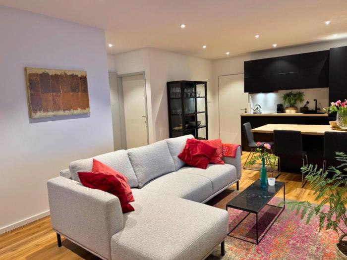 Top Apartment in Kranenburg - central & quiet - terrace and large windows - incl parking, fast WiFi, Box-Spring bed, washer & dryer, Netflix