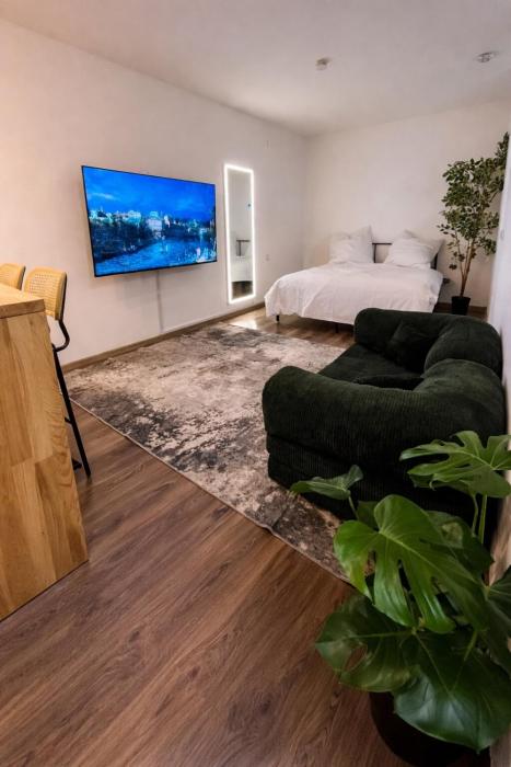 Filmnaechte am Balkon mit Kaffeebar und 65 Zoll TV