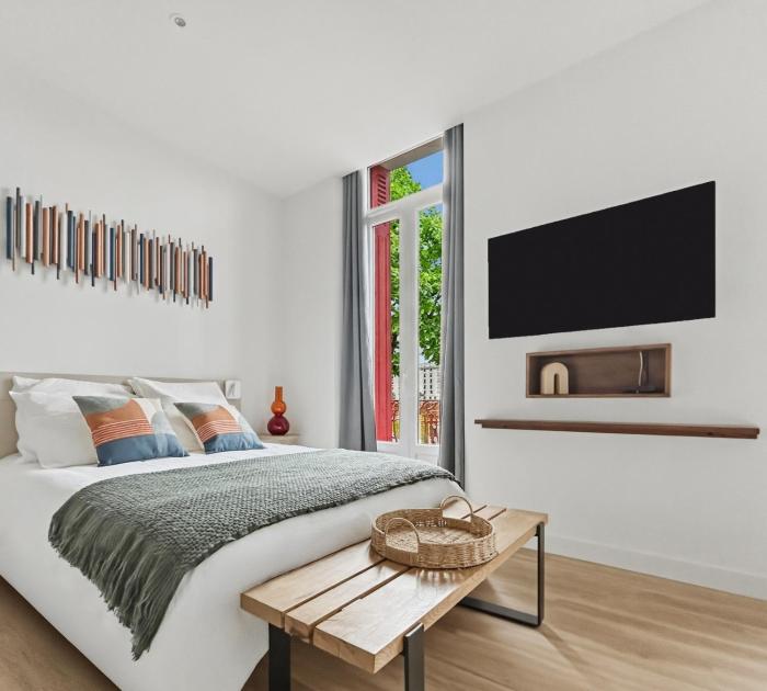 Studio lumineux avec balcon, cœur historique