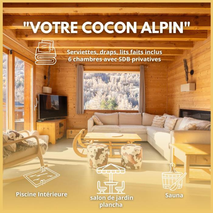 Chalet La Tanière 14 Pers - piscine chauffée et sauna - Vars Saint Marcellin